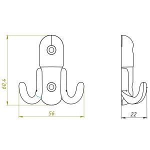 Крючок-вешалка Starfix №8 SMP-85175-1 бронза