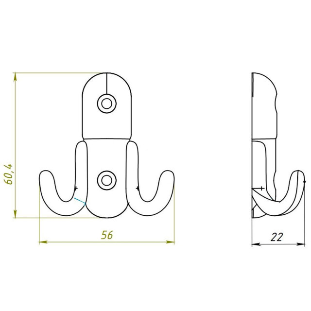 Крючок-вешалка Starfix №8 SMP-85175-1 бронза
