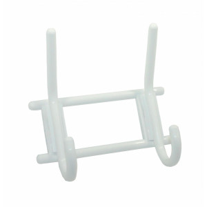 Вешалка Металлист МЕ0000000000537 2-х крючковая пластмасса снежно-белая