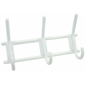 Вешалка Металлист МЕ0000000000522 3-х крючковая пластмасса снежно-белая