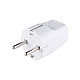 Вилка прямая TDM Electric SQ1806-0197 с заземлением c перфорацией белая