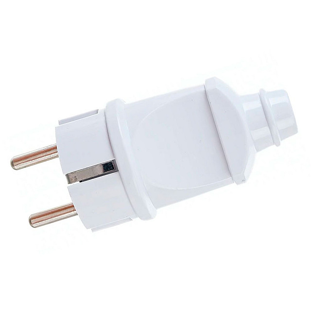 Вилка General GRV-P-16-R-G-W-IP20 470504 разборная 16А круглая с заземлением белая