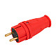 Вилка прямая Эра VX10-R-IP44 Б0055415 каучуковая c заземлением 16А IP44 красная