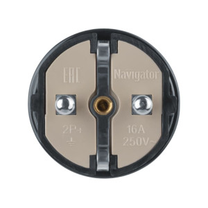 Вилка Navigator 61 360 NCA-PL02-16A-E-BL прямая черная