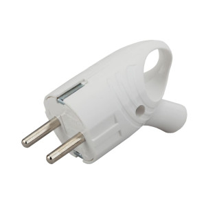 Вилка Эра Vx4-W Б0039676 угловая с заземлением с кольцом белая