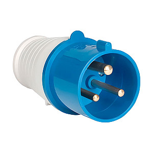 Вилка переносная EKF ps-013-16-220 013 2Р+РЕ 16А 220В IP44 синяя 10/100