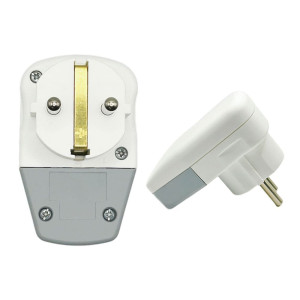 Вилка FAR Невидимка F85 с заземлением белая