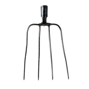 Вилы навозные 65181 4-х рогие цельнокованые рельсовая сталь