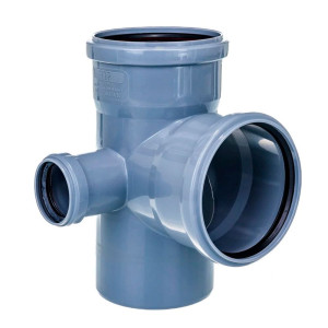 Крестовина двухплоскостная МультиМирПласт 28111150 110*110*50 мм левая с кольцом