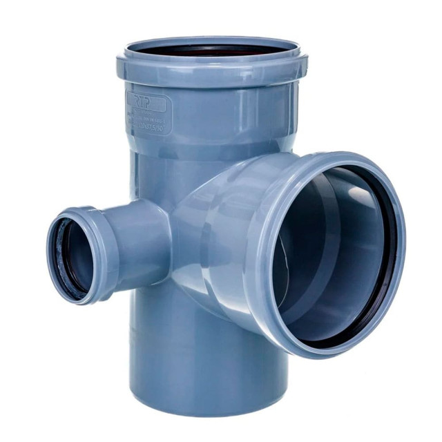 Крестовина двухплоскостная МультиМирПласт 28111150 110*110*50 мм левая с кольцом