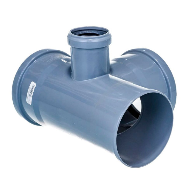 Крестовина двухплоскостная МультиМирПласт 28111150 110*110*50 мм левая с кольцом