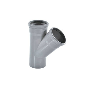 Тройник для внутренней канализации Valfex 22050050 50*50 мм 45°