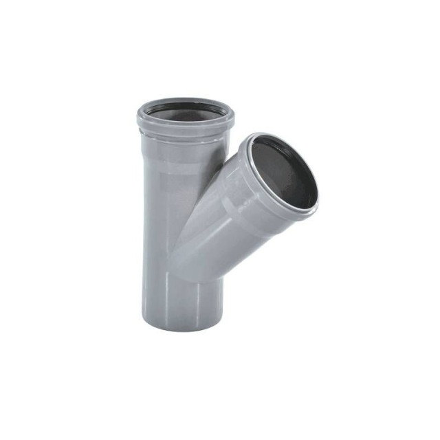 Тройник для внутренней канализации Valfex 22050050 50*50 мм 45°