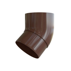 Колено трубы 45° ПВХ Альта-Профиль коричневый