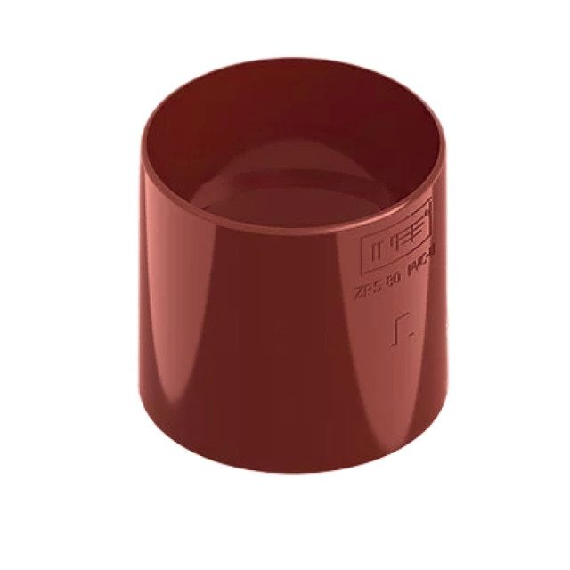 Соединитель водосточной трубы Ines красный 90 мм