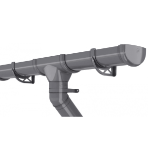 Заглушка желоба ПВХ ТехноНиколь Оптима серый 120*80 мм