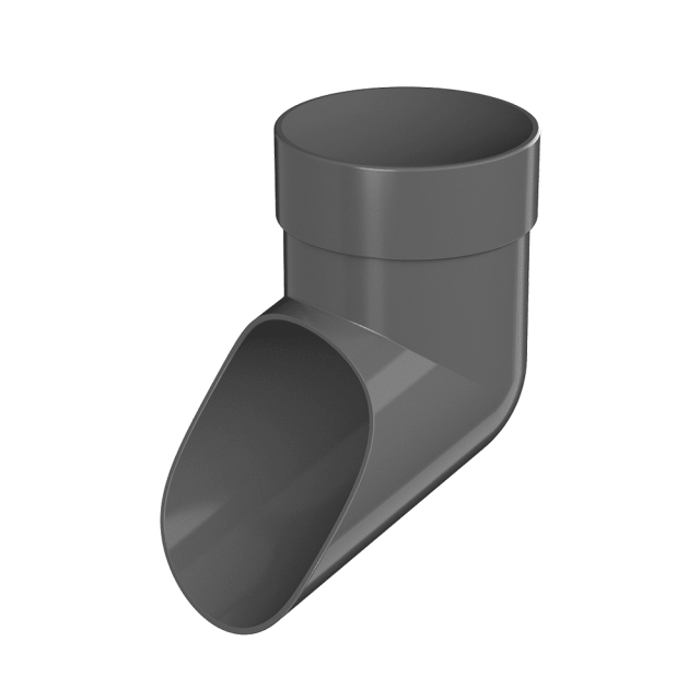 Слив трубы ПВХ ТехноНиколь Оптима 120*80 мм серый