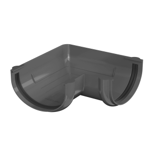 Угол желоба 90° ПВХ ТехноНиколь 72393 Оптима 120*80 мм серый