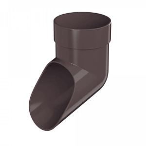 Слив трубы ПВХ ТехноНиколь Оптима темно-коричневый 120*80 мм