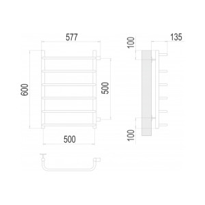 Полотенцесушитель Terminus Стандарт П6 500*600 мм бп500