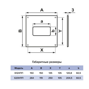 Накладка торцевая Era 612НПП прямоугольная 60*120 мм
