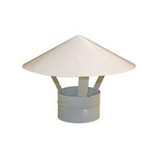 Зонт крышный для круглых воздуховодов Era Pro 125RUG 125 мм оцинкованная сталь белый