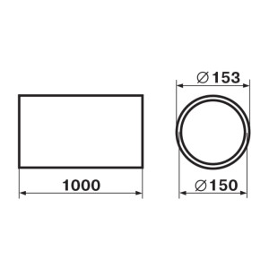 Воздуховод Zernberg 3010 жесткий круглый 150 мм 1 м