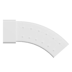 Колено плоское Era 511KRPV разноугловое вертикальное 55*110 мм