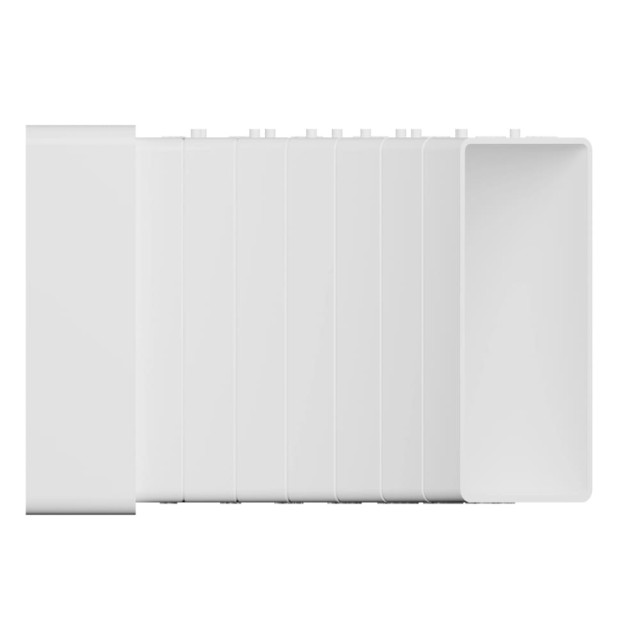 Колено плоское Era 511KRPV разноугловое вертикальное 55*110 мм