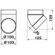 Колено воздуховода Zernberg 121-45 круглых каналов 100 мм
