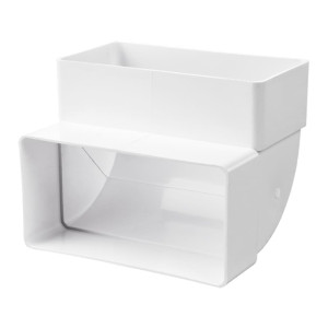 Колено воздуховода Zenberg 5252 вертикальное 110*55 мм