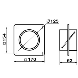 Соединитель Zernberg 2521 с обратным клапаном круглый 125 мм