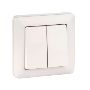 Выключатель Schneider Electric Хит ВС56-234-б скрытой установки 2 клавиши 6А белый
