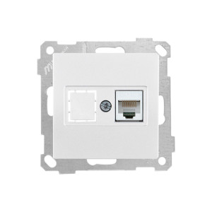 Розетка Mutlusan Daria 21 2100-136-0101 1*RJ-45 кат. 5e UTP белая