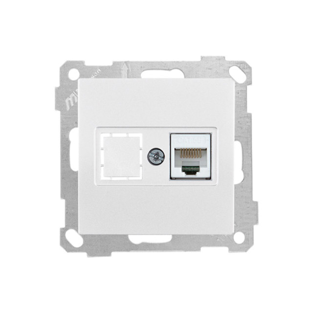 Розетка Mutlusan Daria 21 2100-136-0101 1*RJ-45 кат. 5e UTP белая