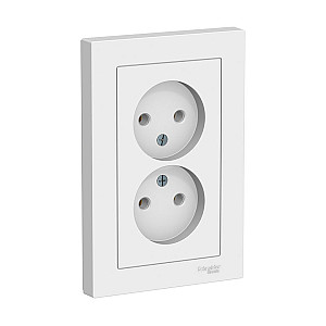 Розетка Schneider Electric AtlasDesign ATN000120 2-местная без заземления белая