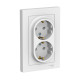 Розетка Schneider Electric AtlasDesign ATN000124 2-местная с заземлением без шторки белая