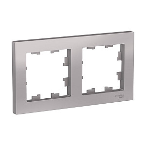 Рамка Schneider Electric AtlasDesign ATN000302 2 поста алюминий