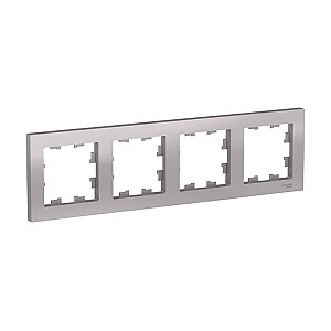 Рамка Schneider Electric AtlasDesign ATN000304 4 поста алюминий