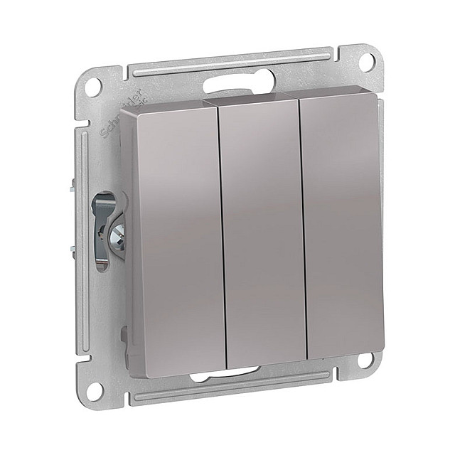 Выключатель Schneider Electric AtlasDesign ATN000331 3 клавиши алюминий