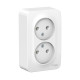 Розетка Schneider Electric Blanca BLNRA000211 2-местная без заземления без шторки белая