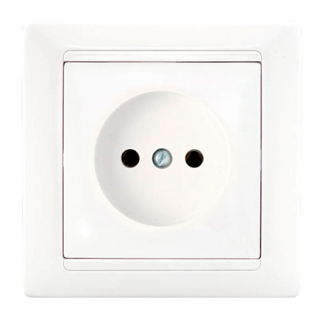 Розетка Bylectrica Стиль РС16-305 1 место без заземления белая