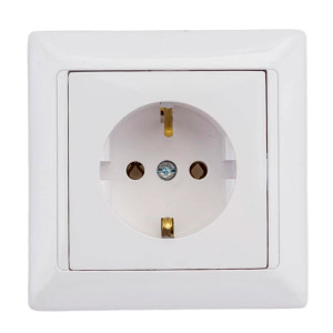 Розетка Bylectrica Стиль РС16-306 1 место с заземлением белая
