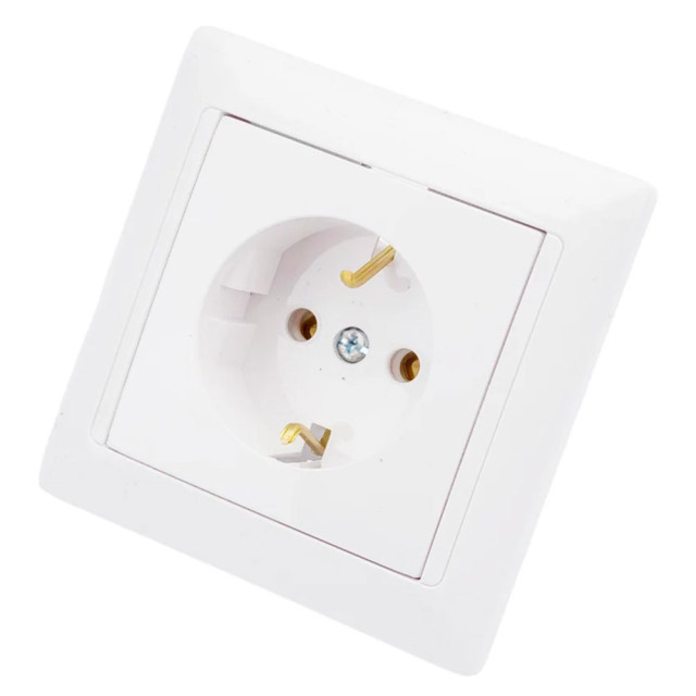 Розетка Bylectrica Стиль РС16-306 1 место с заземлением белая