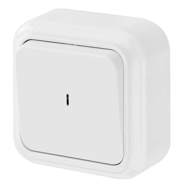 Выключатель Bylectrica Пралеска А1 10-214 1 клавиша со световой индикацией белый