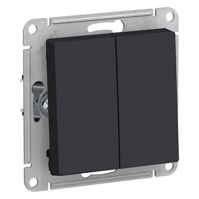Выключатель Schneider Electric AtlasDesign ATN001051 2 клавиши карбон
