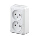 Розетка Intro Quadro 2-203-01 2*2P белая