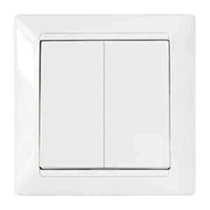 Выключатель Bylectrica Стиль С510-829Р 2 клавиши белый