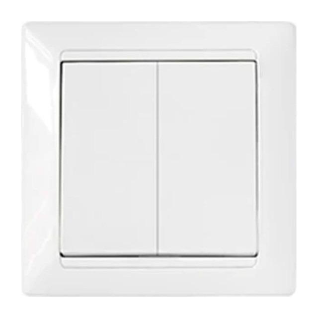 Выключатель Bylectrica Стиль С510-829Р 2 клавиши белый