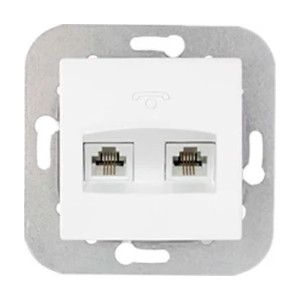 Розетка телефонная Bylectrica Стиль ТР24-051 2 гнезда для скрытой установки